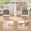 Turntable Stand Storage Cabinet Table, Record Player Stand w/4 Record Dividers