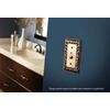 Franklin Brass Paisley Wall Plate, Tumbled Antique Brass Double Decorator Switch Cover, 1-Pack, 64038