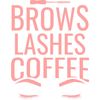 CafePress Brows Lashes Coffee Girly Makeup Eyebrows Folded Greeting Card Matte