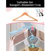 Sinofort 120pc Coat Hanger Connector Hooks Drop Connecting Hooks Multi-Layer Stackable Hanger Extender Clips for Closet Wardrobe Organiser Space Saving