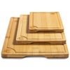 Premium Bamboo Cutting Boards Set: 3-Piece Eco-Friendly Chopping Board Set