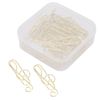 Atyhao 20Pcs Musical Note Paper Clips, Gold, Small, Iron, Bookmarks, File Classification