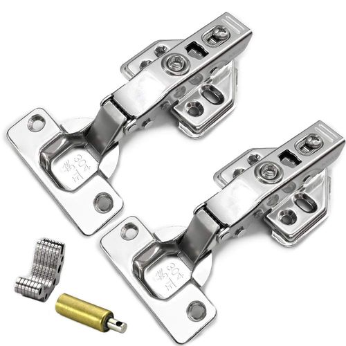 BESTU Sliding Hinges Concealed Hinges Door Furniture with Catch Sliding Hinges Inset 1.4 in (35 mm) Cup Hydraulic Hardware Copper Core with Catch 1.4 in (35 mm) Set of 2