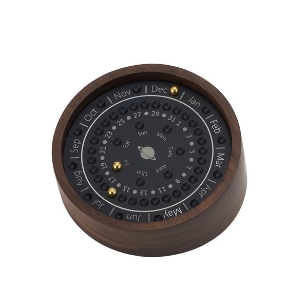 Narica Chaya Sangyo 869-100 Perpetual Calendar, Walnut