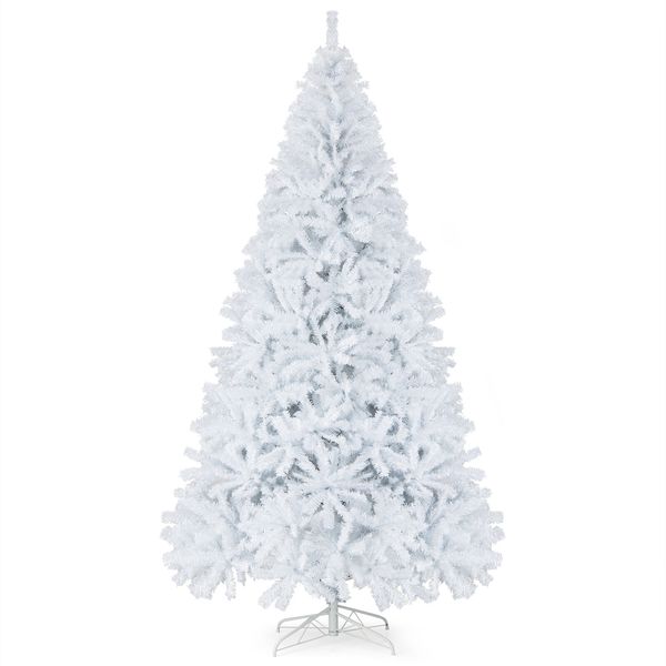 9ft White Christmas Tree Classic Pine Tree PVC Material Thicken Tips(White)