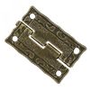 sourcing map 1.4" Antique Bronze Hinges Retro Carved Hinge Replacement with Screws 2pcs