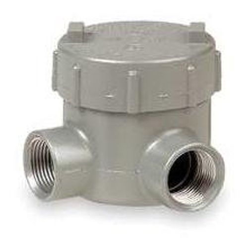 Killark GECLT-2M L Type Outlet Body, Duraloy Iron, 3/4" Hub, 19 cu. in, Gray