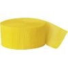 Unique Crepe Paper Streamer, 81ft, Bright Yellow