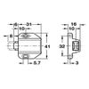 2 x Magnetic Pressure Catch for Single Door + Counterplate