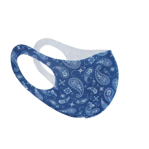 Komonee Face Mask Washable Reusable Blue Paisley Dustproof Cloth Mouth Cover Covering For Men Women Outdoors Indoors Cycling Ski Protection