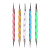 YIXINLYMY Dot Pen, Nail Art, Use on Both Ends, Dot Stick, Nail Dot Pen, Stipple Tool, Dotting Pen, Nail Brush, Tool, Stipple Tool, Nail Deco Pen, Decoration Tool, Set of 5