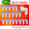 20 Pcs 1/4-1/8" Male Elbow Thread Fitting Connector For Water Filter Under-SinK