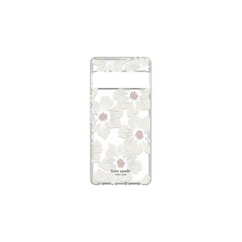 kate spade new york Defensive Hardshell Case for Pixel 6 - Hollyhock Floral Clear (Hollyhock Floral Clear)