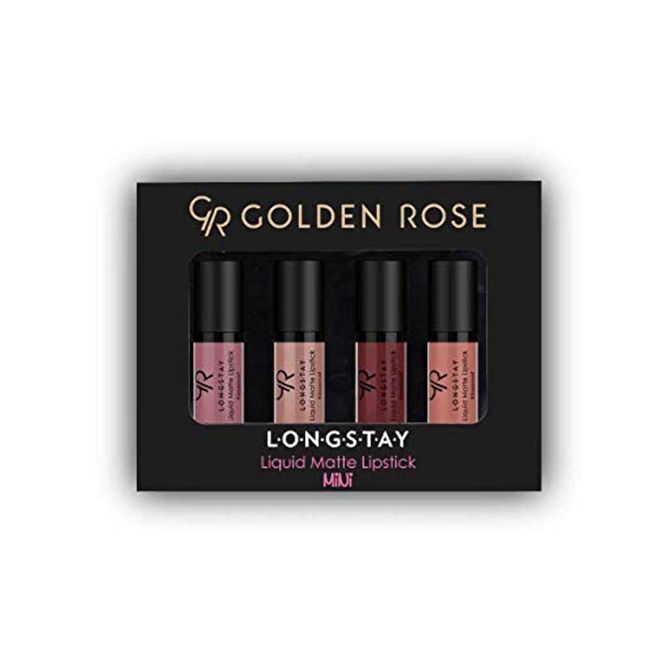 Golden Rose Longstay Liquid Matte Lipstick Ruj Mini (4'Lu Kutu) (1 x 4 Adet)