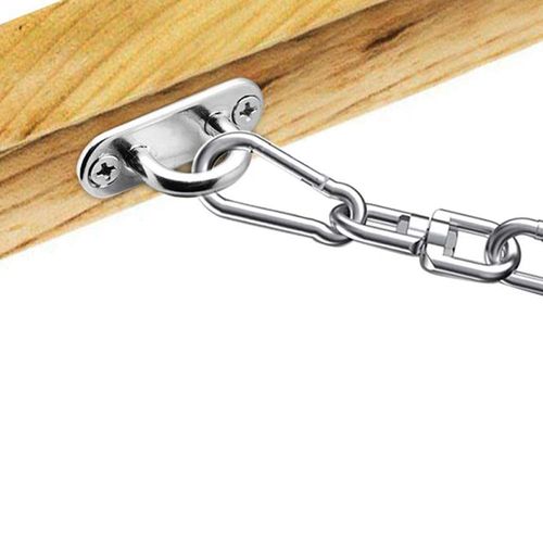 Odowalker Pad Eye Hook Ceiling Hook Hook Metal Shade Hook Eye Plate Stainless Steel Carabiner Shade Carabiner Fixed Buckle Hanging Hardware Shade Hardware Hook Rust Resistant Outdoor 304 Stainless