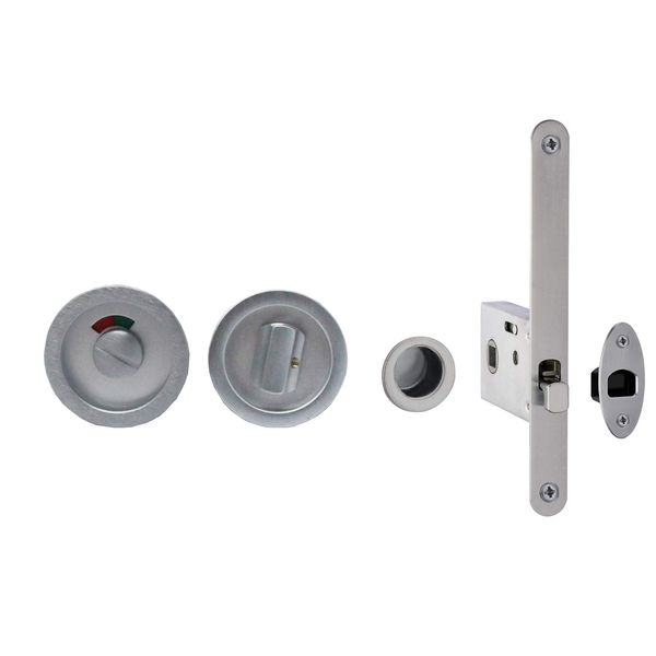 Henderson Lock for Sliding Doors, Satin