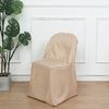 6 Nude Polyester FOLDING CHAIR COVERS Wedding Banquet Reception Decorations