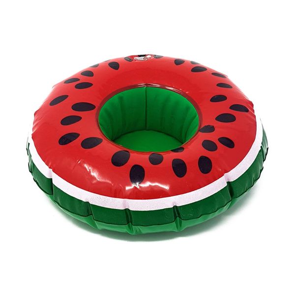 Inflatable Drink Holder - Holds Cups, Cans or Water Bottles! [Watermelon]