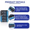 Innfeeltech 4pcs DC 5V Relay Module 4 Channel Relay with Optocoupler High or Low Level Trigger Expansion Board