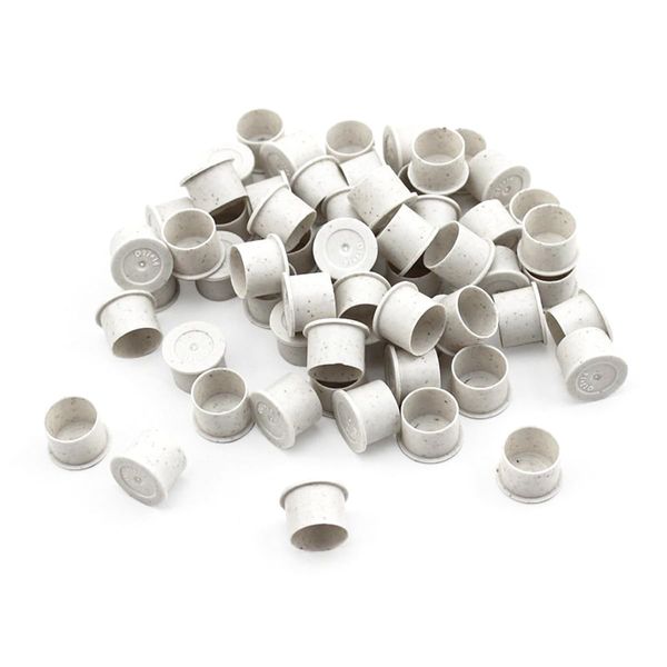 200pcs NUZAMAS Tattoo Ink Cups Plastic Tattoo Ink Caps Cups Disposable Tattoo Pigment Cups Tattoo Ink Cap Tattoo Paint Cup for Tattoo Ink Tattoo Supplies 11x10mm