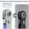 17in1 Right Angle Screwdriver - Ratcheting Pocket Screwdriver 36-Tooth