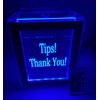 Personalized Tip Box Raffle Fund Raiser Donation Jar Engraved Light Changing LED