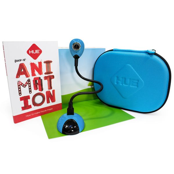 HUE Animation Studio: Complete Stop Motion Kit (Camera, Software, Book) for Windows/macOS (Blue) with Carry Case