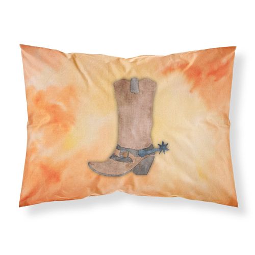 Caroline's Treasures BB7371PILLOWCASE Cowboy Boot Watercolor Fabric Standard Pillowcase Lightweight Super Soft Easy Care Decorative Artwork Pillowcase, Standard