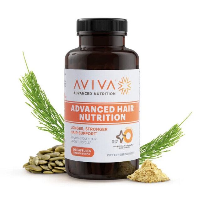 AVIVA Advanced Hair Nutrition Hair Growth–60 Caps for Thicker, Fuller Hair x2/26