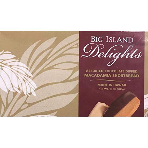 Assorted Chocolate Dipped MACADAMIA SHORTBREAD - 10oz (283g)