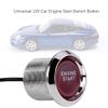 Universal 12V LED Car Push Button Starter Switch Engine Start Button Kit Push Button Ignition Starter Switch(Red)