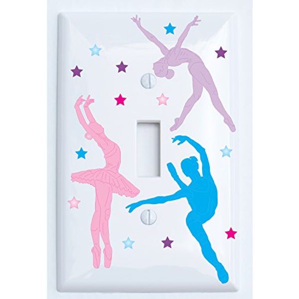 Ballerina Light Switch Plate Covers/Dance Ballerina Wall Decor (Single Toggle)