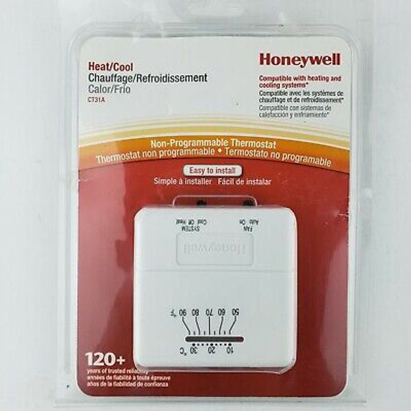 Honeywell NON-PROGRAMMABLE THERMOSTAT Heat / Cool easy installation CT31A