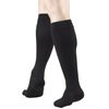 Truform 20-30 mmHg Compression Stockings for Men and Women Knee High Length Closed Toe, Black, Large