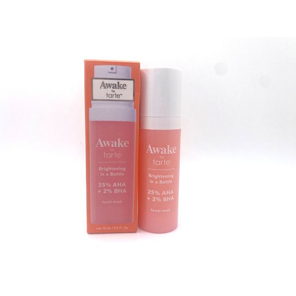 Awake By Tarte Brightening In A Bottle Facial Mask 25%  AHA + 2% BHA ~ 15 ml