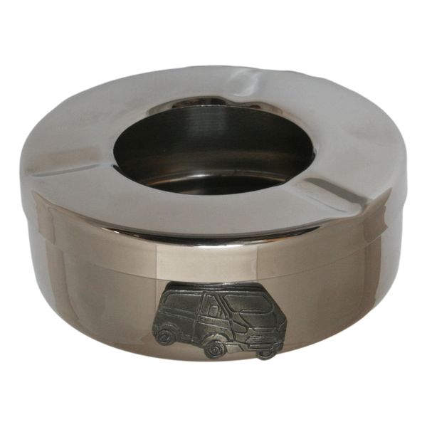 White Van Ashtray Round Windproof With FREE ENGRAVING Gift 445