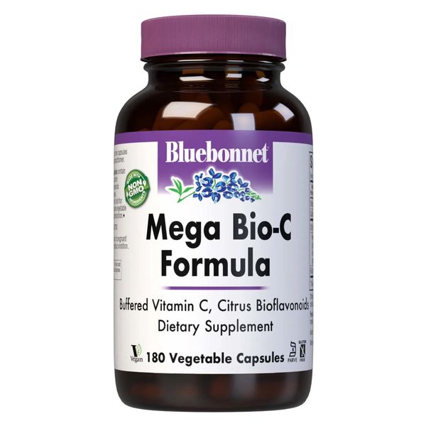 Bluebonnet Mega Bio-C Formula 180 Vegetable Capsules, Immune Health