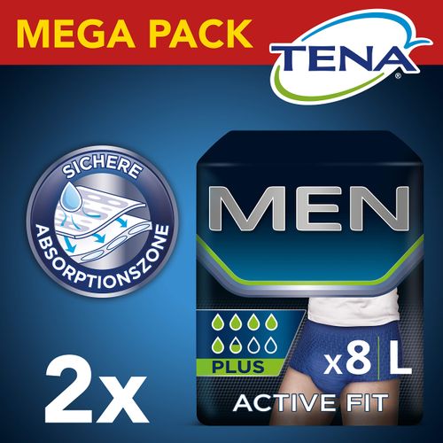 Tena - Tena Men's Active Fit Normal Grey (L/XL) Trousers - Pack of 10