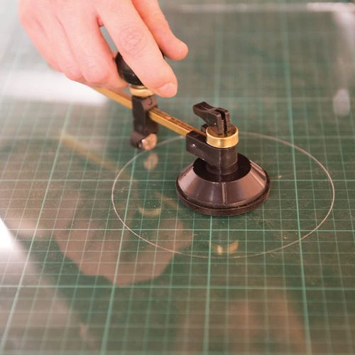 Silverline Circular Glass Cutter 65-300mm Dia / 2-8mm (101228)