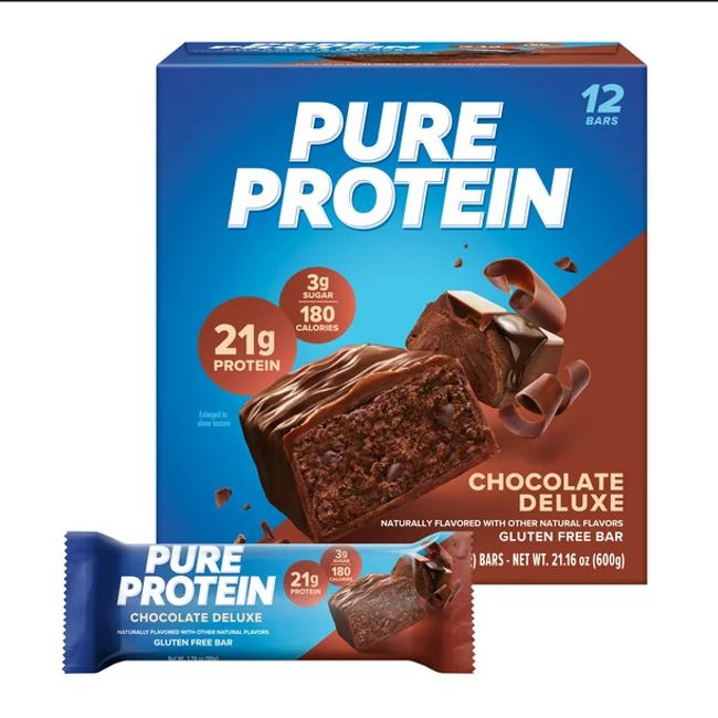 Pure Protein Bars, Chocolate Deluxe, 21 g Protein, 1.76 oz, 12 ct