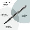 Uniball Vision Rollerball Pens, Black Pens Pack of 12 - 0.7mm Fine Point Medium Black Ink - Teacher Pen, Japanese Pens, Smooth Writing Pens, Journaling Pens, School & Office Supplies