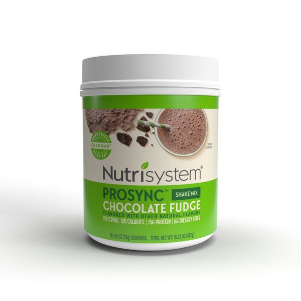 Nutrisystem Meal Replacement Protein Powder Shake Mix Chocolate Fudge 16.3 Oz