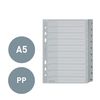 Leitz Plastic Index 1-10 A5 Polypropylene 10 Sheets Grey