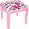 A406 Kids Children Plastic Home Garden Folding Foldable Table & 2 Stackable Chairs Set (Pink)