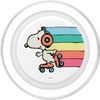 Peanuts Snoopy Roller Skating Rainbow PopSockets PopGrip for MagSafe