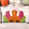 Target 2024 Colorful Turkey Shaped Pillow Fall Thanksgiving