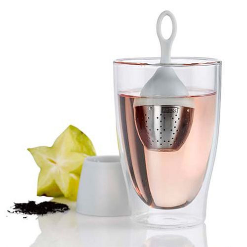 AdHoc Swimming Tea Egg Floatea, Filter, Infuser, Sieve, Strainer, Light Grey, Stainless Steel, Plastic, 12.5 cm, TE14
