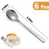 Dessert Spoons Set of 6 Small Spoons Espresso Spoon Ice Cream Spoon