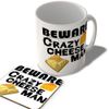 McMug - Crazy Cheese Man - Mug and Coaster Set, Ceramic, 11fl.oz.