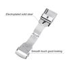 sourcing map Folding Push Button Quick Release Watch Deployment Clasp Buckle for 20mm Metal Watchband Silver Tone